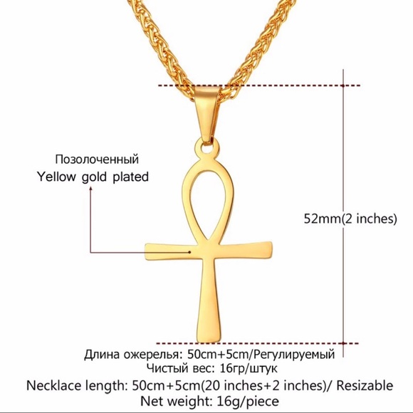 New 18K Gold Ankh necklace - Picture 2 of 4